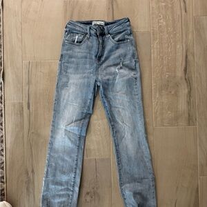 Women's Blue Cropped Jeans
